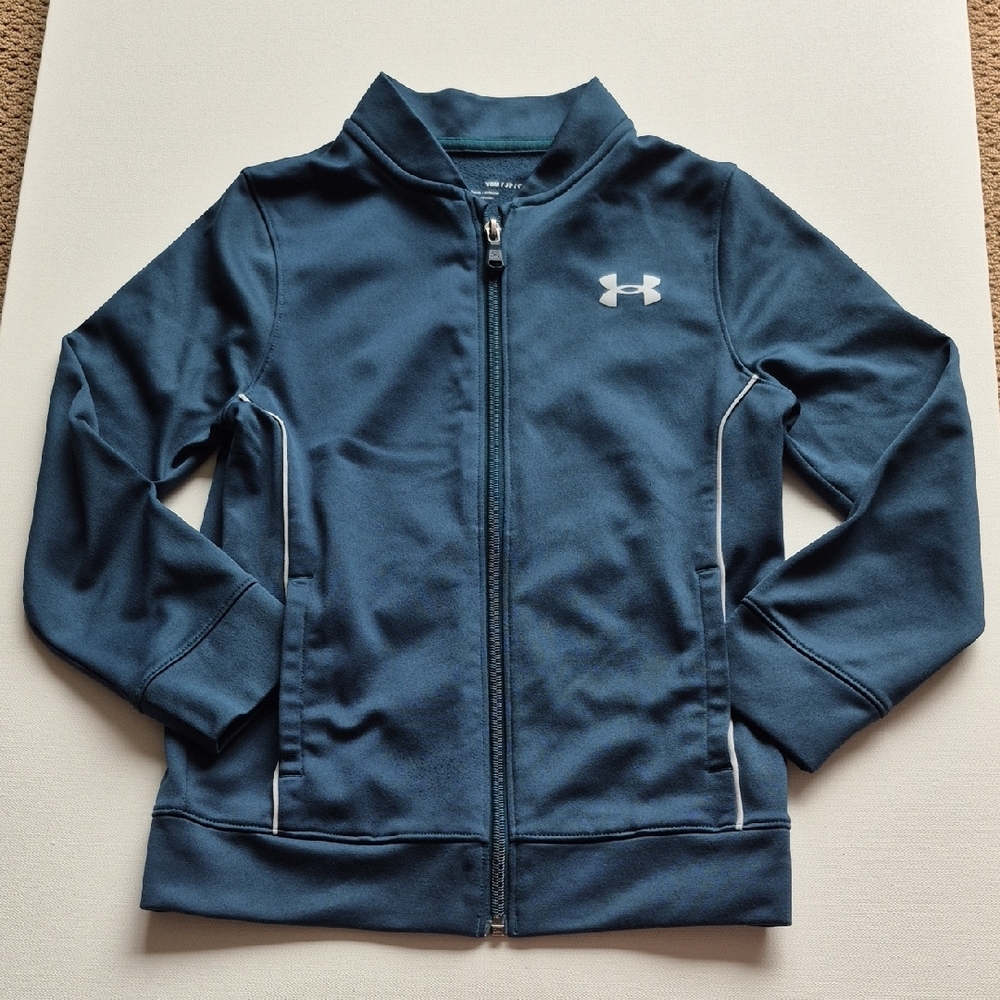 Under Armour YSM Teal Blue Jacket / Sweatshirt with Stand-Up Collar